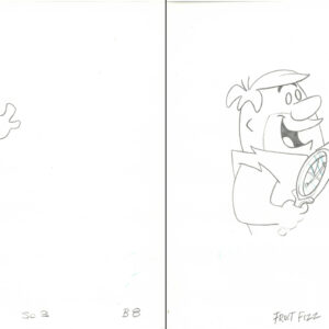 Flintstones -3 Original Fruit Fizz Production Drawings-Barney Rubble - Image 1