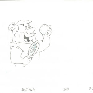 Flintstones -3 Original Fruit Fizz Production Drawings-Barney Rubble - Image 2