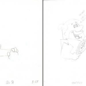 Flintstones -3 Original Fruit Fizz Production Drawings-Barney Rubble - Image 1