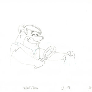Flintstones -3 Original Fruit Fizz Production Drawings-Barney Rubble - Image 3