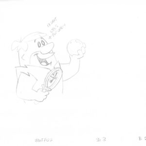 Flintstones -3 Original Fruit Fizz Production Drawings-Barney Rubble - Image 2