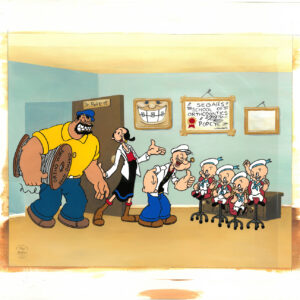 Popeye - Wire Me Up- Hand-Painted Kolor Model Cel with Hand-Painted Background
