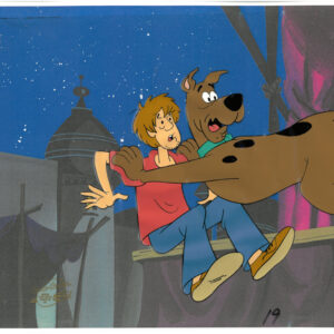 Scooby-Doo-Original Scooby and Shaggy Production Cel with Hanna-Barbera Seal (c. 1985)
