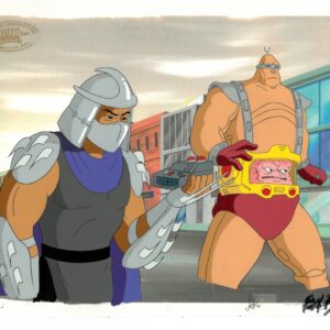 Shredder & Krang-A TMNT Original Multi-Cel Production Set-Up with Official MWS Seal