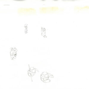 3 TMNT Original Production Drawings - Featuring April, Leonardo, Donatello, Raphael & Michelangelo