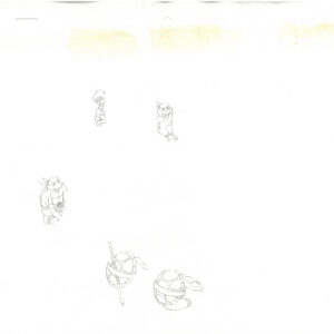 3 TMNT Original Production Drawings - Featuring April, Leonardo, Donatello, Raphael & Michelangelo - Image 4