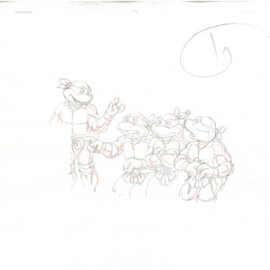 6 TMNT Original Production Drawings - Featuring Leonardo, Donatello, Raphael & Michelangelo - Image 6