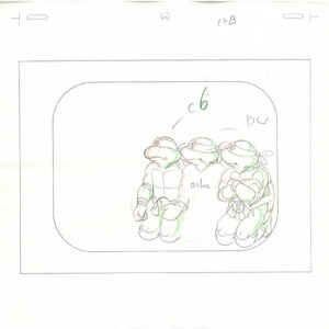 6 TMNT Original Production Drawings - Featuring Leonardo, Donatello, Raphael & Michelangelo - Image 5