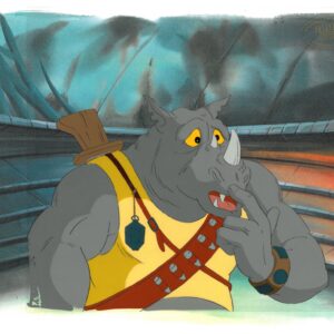 Rocksteady of TMNT Turtles - Original Production Cel with MWS Seal