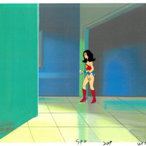 Super Friends Original Production Cel featuring Wonder Woman - Hanna-Barbera Seal (1985)