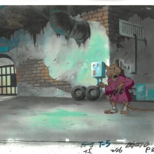 A TMNT Original Production Cel with Splinter (MWS Seal)