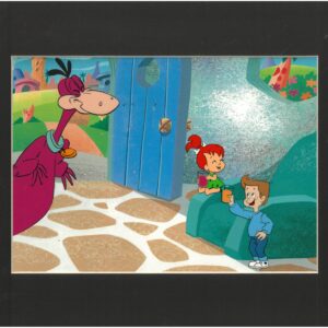 Flintstones - Fruity Fizz - Original 1980's Production Cels/Drawings-Dino and Pebbles
